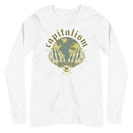 [ID: 356-G333] Capitalism - Earth Unisex Long Sleeve Tee