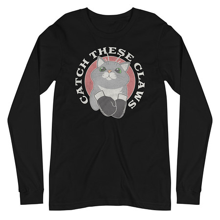 [ID: 356-G344] Catch These Claws - Cute Cat Unisex Long Sleeve Tee
