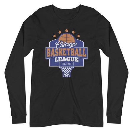 [ID: 356-G363] Chicago Basketball League - Athlectic Sports Unisex Long Sleeve Tee