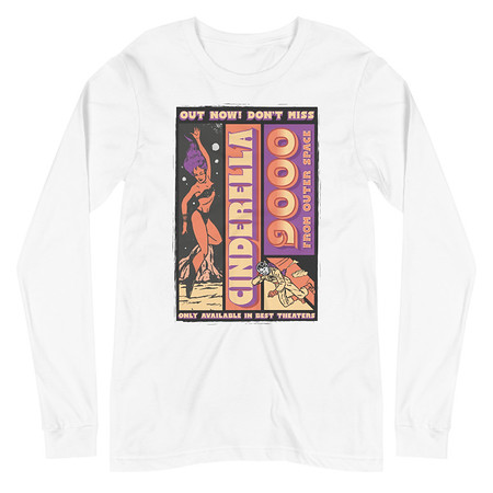 [ID: 356-G378] Cinderella 9000 - Retro Astronaut Unisex Long Sleeve Tee