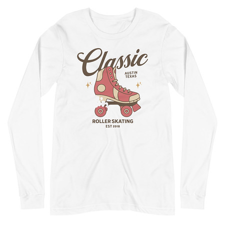 [ID: 356-G384] Classic Roller Skating - Sports Apparel Unisex Long Sleeve Tee