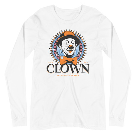 [ID: 356-G388] CLOWN LOGO Unisex Long Sleeve Tee