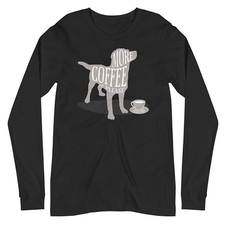 [ID: 356-G399] Coffee Dog Unisex Long Sleeve Tee