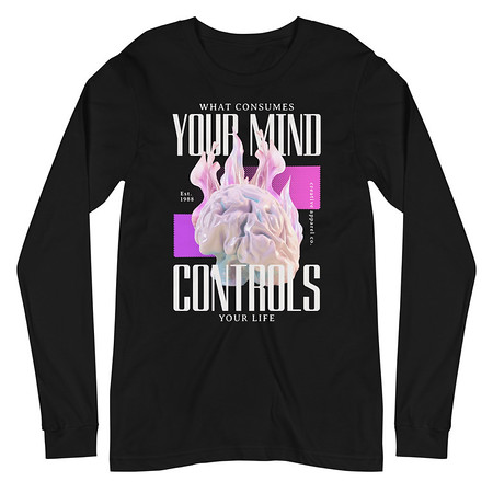 [ID: 356-G414] Control your Mind Unisex Long Sleeve Tee