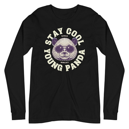 [ID: 356-G416] Cool Panda with Sunglasses -  Unisex Long Sleeve Tee