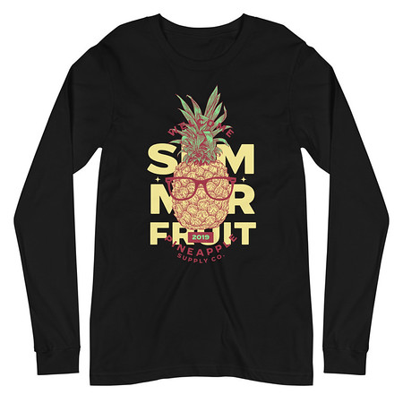 [ID: 356-G417] Cool Pineapple - Tropical Fruit Unisex Long Sleeve Tee