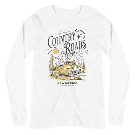 [ID: 356-G427] Country Roads - Wild West Unisex Long Sleeve Tee