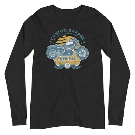 [ID: 356-G443] Custom Garage - Motorcycle Unisex Long Sleeve Tee