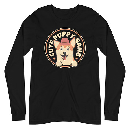 [ID: 356-G453] Cute Puppy Gang - Corgi Unisex Long Sleeve Tee