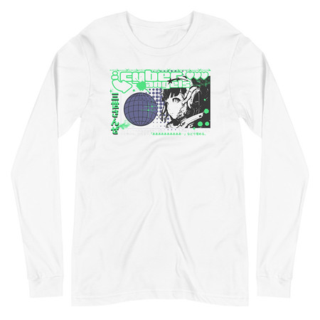 [ID: 356-G455] Cyber Angels - Y2k Girl Anime Unisex Long Sleeve Tee