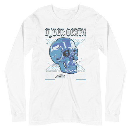 [ID: 356-G457] Cyber Death - Skull Unisex Long Sleeve Tee