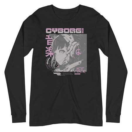 [ID: 356-G459] Cyborg - Y2k Style Unisex Long Sleeve Tee