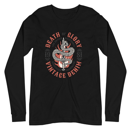 [ID: 356-G480] Death or Glory - Sword Snake Unisex Long Sleeve Tee