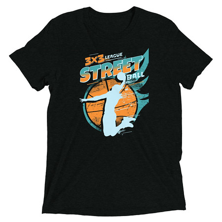[ID: 162-G6] 3x3 Basketball League Unisex Tri-Blend T-Shirt