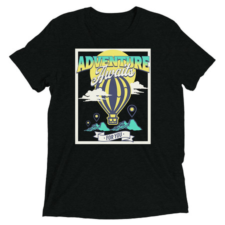 [ID: 162-G28] Adventure Awaits Unisex Tri-Blend T-Shirt