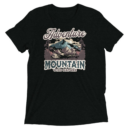 [ID: 162-G31] Adventure Mountain Wild Nature Unisex Tri-Blend T-Shirt