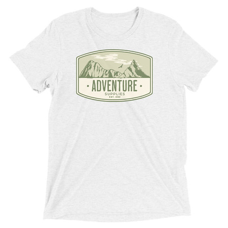 [ID: 162-G32] Adventure Supplies - Mountain Unisex Tri-Blend T-Shirt