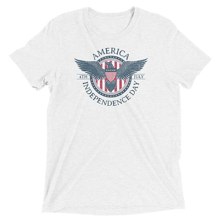 [ID: 162-G67] American Eagle Badge Unisex Tri-Blend T-Shirt