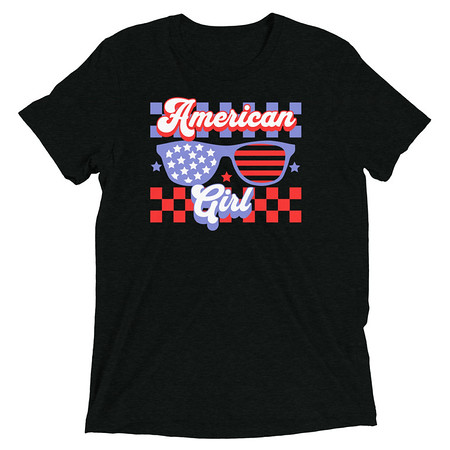 [ID: 162-G72] American girl Unisex Tri-Blend T-Shirt