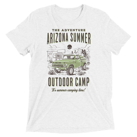 [ID: 162-G100] Arizona Outdoor Camp - Classic Truck Unisex Tri-Blend T-Shirt