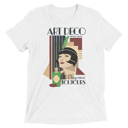 [ID: 162-G102] Art Deco Elegance Toujours Unisex Tri-Blend T-Shirt