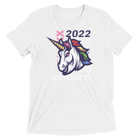 [ID: 162-G128] Bad Unicorn - Horse Unisex Tri-Blend T-Shirt