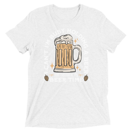 [ID: 162-G176] Beer Time - Father's Day Unisex Tri-Blend T-Shirt