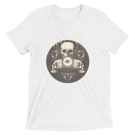 [ID: 162-G228] Black Metal - Hardcore skull theme design Unisex Tri-Blend T-Shirt