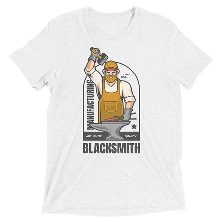 [ID: 162-G232] Blacksmith Workshop - Metalwork Unisex Tri-Blend T-Shirt