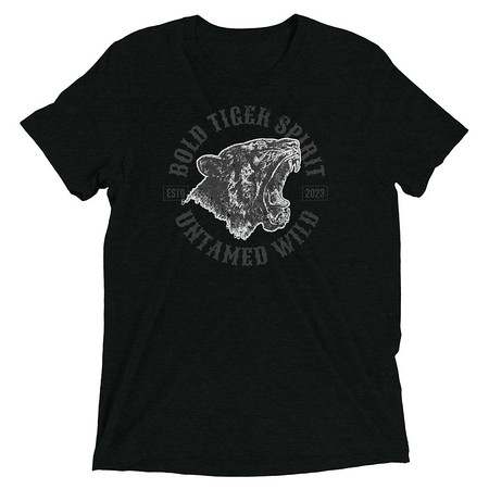 [ID: 162-G249] Bold Tiger Spirit Unisex Tri-Blend T-Shirt