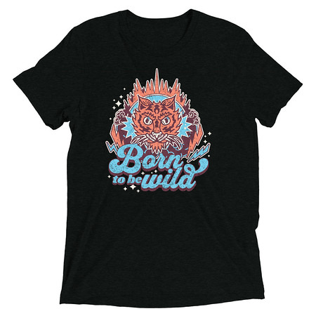 [ID: 162-G263] Born to be Wild - Tiger Unisex Tri-Blend T-Shirt