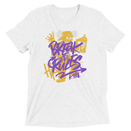 [ID: 162-G282] Break the Rules Graffiti - Spray Paint Unisex Tri-Blend T-Shirt