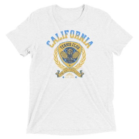 [ID: 162-G319] CALIFORNIA TENNIS PROFESSIONALS Unisex Tri-Blend T-Shirt