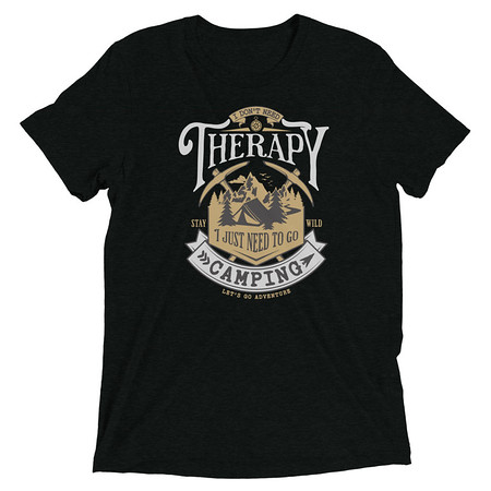 [ID: 162-G325] Camping Emblem Unisex Tri-Blend T-Shirt