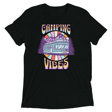 [ID: 162-G327] Camping Vibes Unisex Tri-Blend T-Shirt