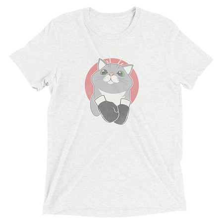 [ID: 162-G344] Catch These Claws - Cute Cat Unisex Tri-Blend T-Shirt