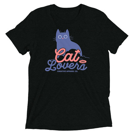 [ID: 162-G347] Cats Lovers Unisex Tri-Blend T-Shirt