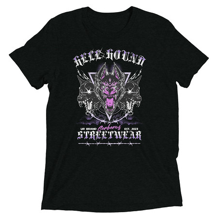 [ID: 162-G354] Cerberus Hell Hound Streetwear - Dark Aesthetic Unisex Tri-Blend T-Shirt