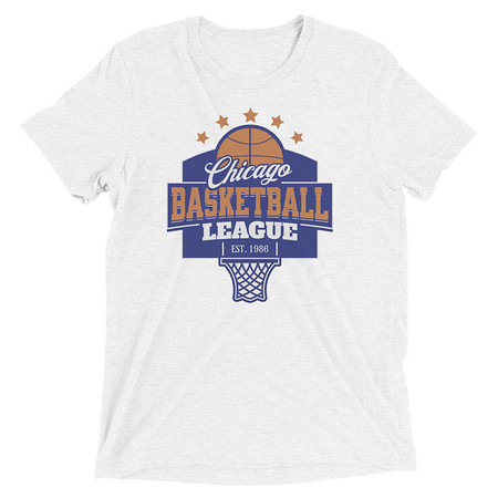 [ID: 162-G363] Chicago Basketball League - Athlectic Sports Unisex Tri-Blend T-Shirt