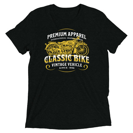 [ID: 162-G380] Classic Bike Unisex Tri-Blend T-Shirt