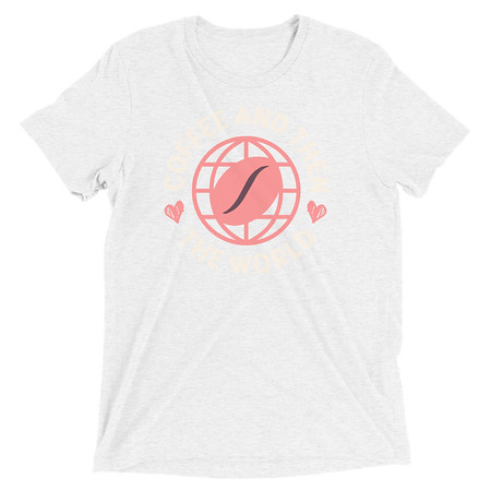 [ID: 162-G393] Coffee and Then The World - Earth Unisex Tri-Blend T-Shirt