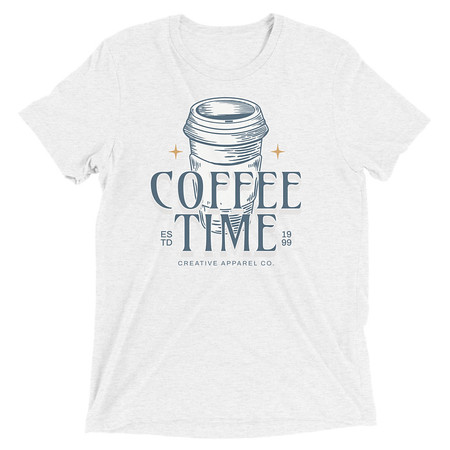 [ID: 162-G404] Coffee Time Unisex Tri-Blend T-Shirt