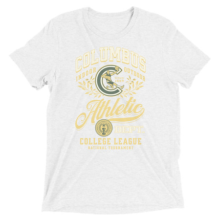[ID: 162-G412] Columbus Athletic Unisex Tri-Blend T-Shirt