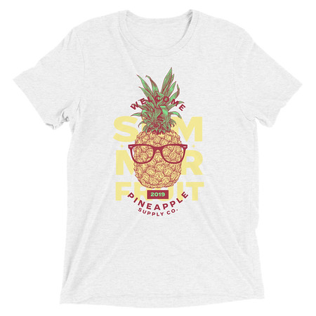 [ID: 162-G417] Cool Pineapple - Tropical Fruit Unisex Tri-Blend T-Shirt