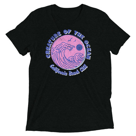 [ID: 162-G435] Creature of the Ocean Unisex Tri-Blend T-Shirt