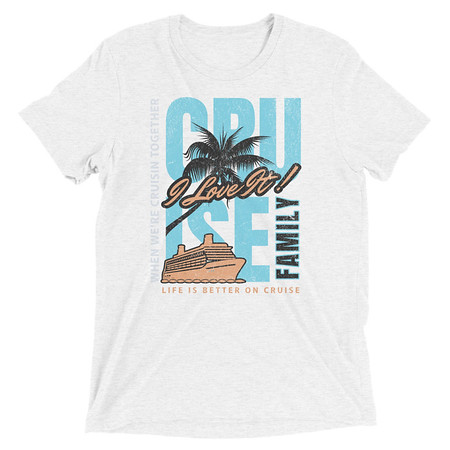 [ID: 162-G440] Cruise Ship Unisex Tri-Blend T-Shirt