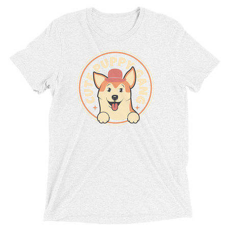 [ID: 162-G453] Cute Puppy Gang - Corgi Unisex Tri-Blend T-Shirt