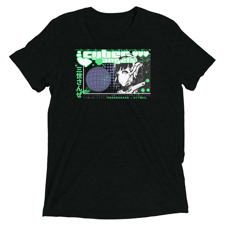 [ID: 162-G455] Cyber Angels - Y2k Girl Anime Unisex Tri-Blend T-Shirt