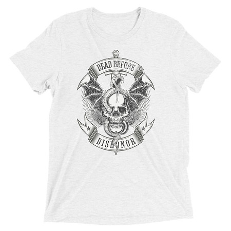 [ID: 162-G472] DEAD BEFORE DISHONOR Unisex Tri-Blend T-Shirt