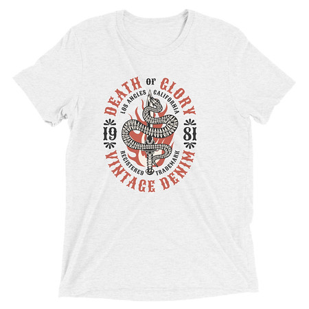 [ID: 162-G480] Death or Glory - Sword Snake Unisex Tri-Blend T-Shirt